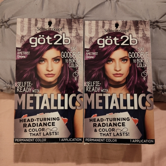 NEW! 1 Schwarzkopf Got2B Metallic Amethyst Chrome Hair Color - Picture 6 of 6